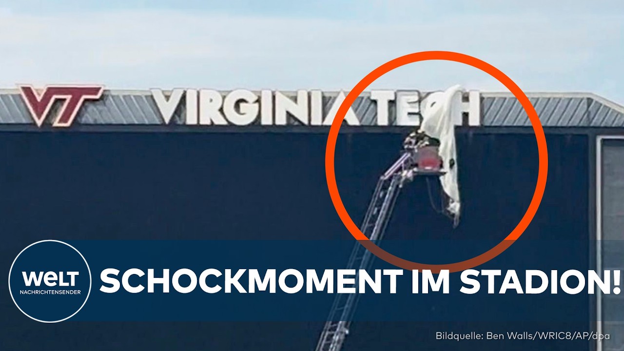 DRAMATISCHE LANDUNG: Fallschirmspringer kracht in Anzeigetafel!