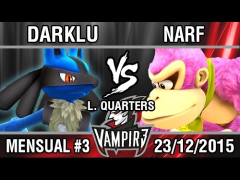 [Vampir3 Mensual #3] Darklu (Lucario, Mario) vs Narf (DK) SSB4 Losers Quarters - Top 8