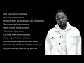 Kendrick Lamar - I'm Dying Of Thirst Lyric Video