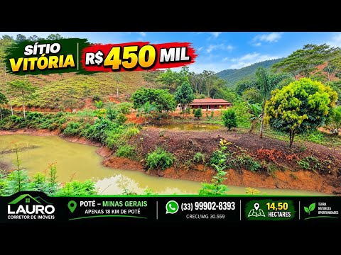 R$ 450 MIL! RANCHO COM 2 GRANDES REPRESAS E CASA | POTÉ-MG