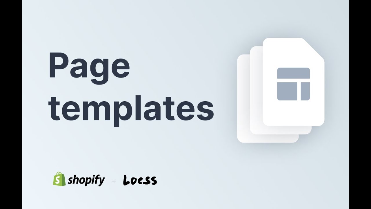 Page templates | How to create page templates on my Shopify store, and why they're useful.
