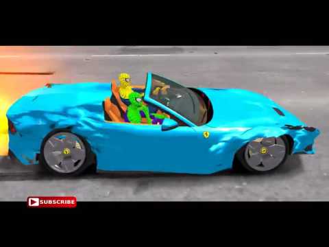 Thumbnail for EPIC FERRARI PARTY & COLORS Spiderman SUPER CARS SUPERHEROES Fun Video & Nursery Rhymes Songs by Ferrari P, Limousine, Ferrari, video, Video car, Video cars, Car, video f, Truck, vide