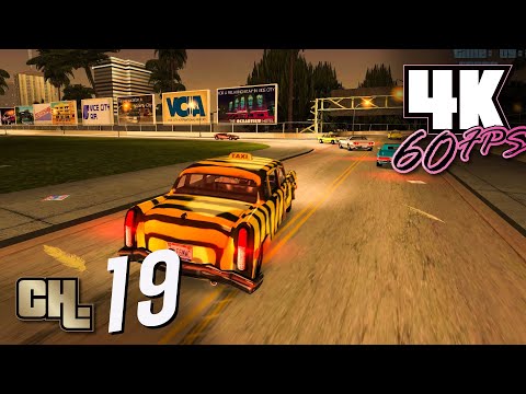 GTA Vice City Definitive Edition (MOD) - [4K/60fps] (100%, With Music) Part 19 - Taxi Driver
