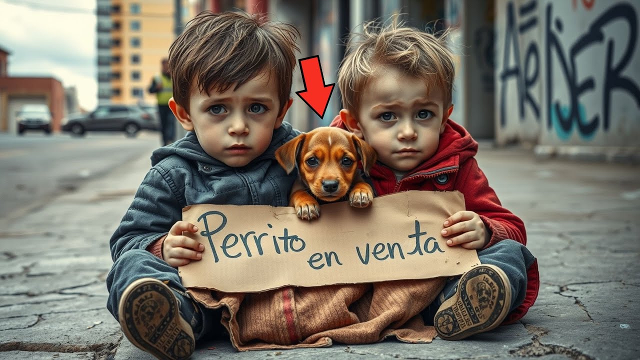 GEMELOS VENDÍAN A SU PERRITO DESESPERADOS, HASTA QUE UN EMPRESARIO DESCUBRIÓ LA VERDAD...