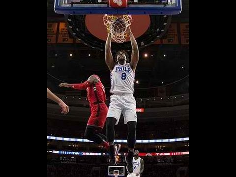 Jahlil Okafor Slam Dunk   Sixers vs Raptors