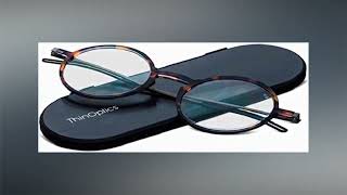 ThinOptics Frontpage Manhattan - Gafas de lectura y funda de aluminio Milano