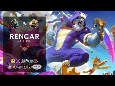 Rengar Mid vs Azir - NA Grandmaster Patch 12.16