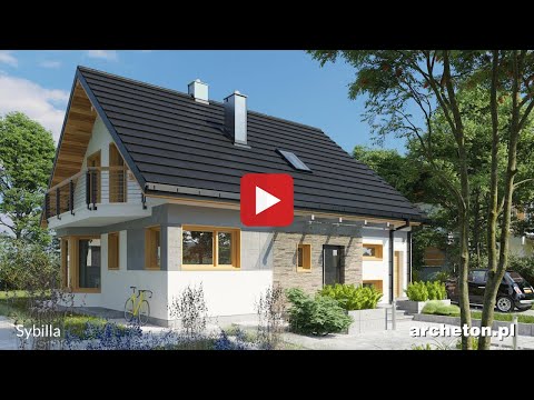 Projekt domu Sybilla - archeton pl - z użytkowym poddaszem 240,5 m2