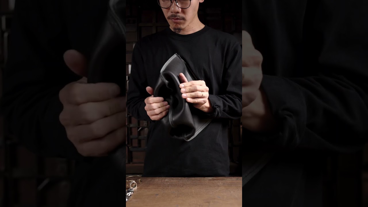 Making a Simple Clutch. #asmr #leathercraft