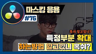 다빈치리졸브로 특정 부분 확대하는 방법 알고있니 혹쉬?