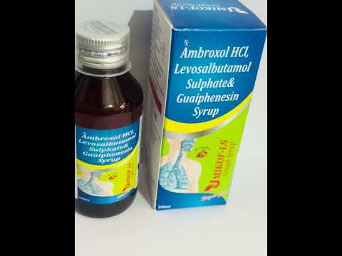 Levosalbutamol sulphate ambroxol hcl guaifenesin syrup, bott...