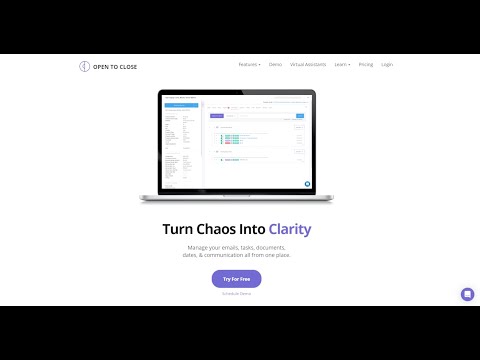 Open To Close Product Tour | Real Estate Transaction Management & Automation Demo