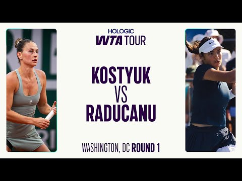 Marta Kostyuk vs. Emma Raducanu | 2025 Washington Round 1 | WTA Match Highlights