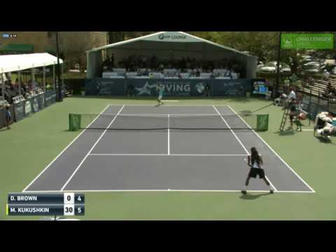 Dustin Brown hit behind the back lob winner in Irving Challenger