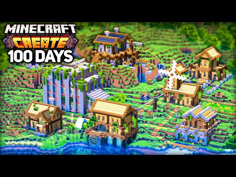 Insane Hardcore Minecraft Build Challenge - 100 Days in Create Mod!