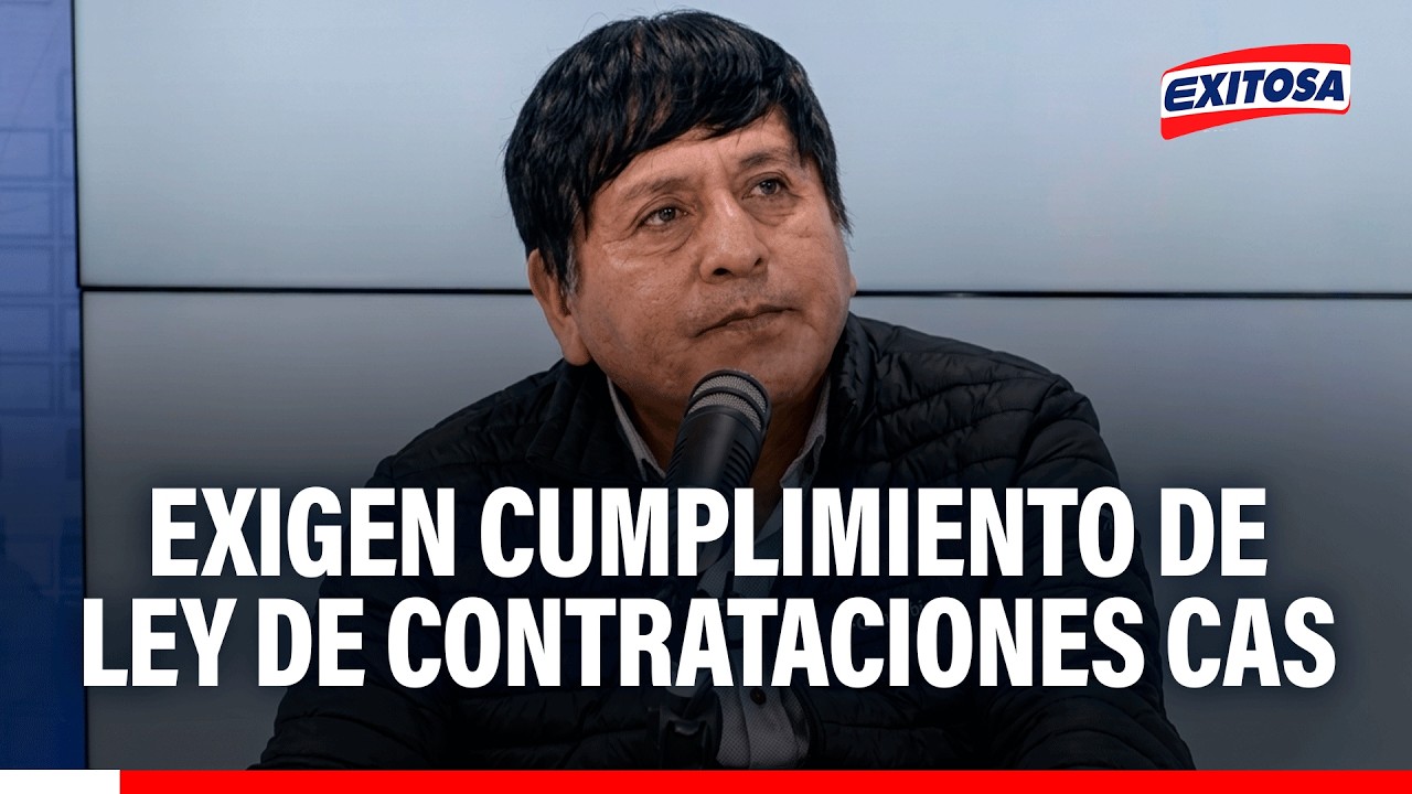🔴🔵 Trabajadores estatales del Perú exigen cumplimiento de nueva ley de contrataciones CAS