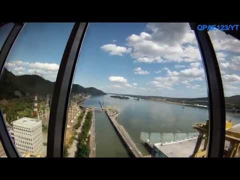 IRON GATES Control Tower DANUBE RIVER view - Romania