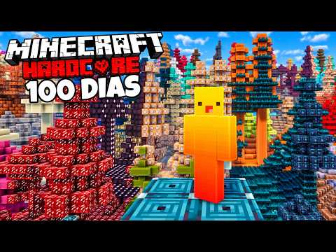 Sobreviví 100 Días pero TODOS los CHUNKS son ALEATORIOS 🎲 en Minecraft Hardcore