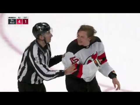 NHL Fight - Devils @ Red Wings - 2020 02 25