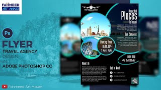 Travel Agency Flyer Design In Photoshop ▫  Holiday Flyer▫ Travelling Flyer▫ Adobe Photoshop Tutorial