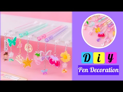 Easy Craft Ideas / How to make cute pen decoration / DIY cute pen decoration / school Hacks / craft