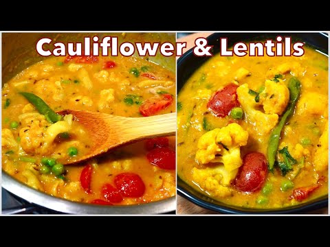 DELICIOUS YELLOW LENTIL RECIPE With Cauliflower (EASY & QUICK)