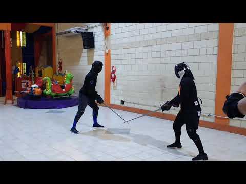 Longsword Sparring (Ezequiel Pelegrini, in blue, and me, Juan Pedro Fisanotti, in orange)