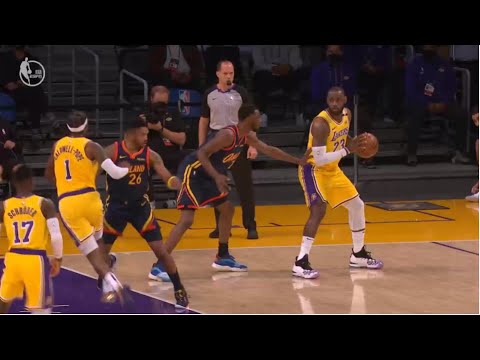 Andrew Wiggins Blocks LeBron James and clamps him up - 2021 NBA play-in: Lakers vs Lakers