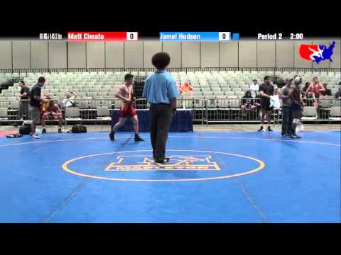 Matt Cimato vs. Jamel Hudson at 2013 Junior Nationals - FILA - FS