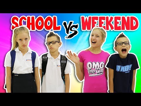 NIGHTTIME ROUTINE!!  SCHOOL DAY vs WEEKEND Video