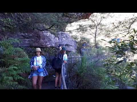 Caminhada do penhasco do Príncipe Henry do mirante Kiah até o mirante Bridal Veil View