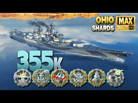 Battleship Ohio: Good team work on map Tears of the Desert - World of Warships