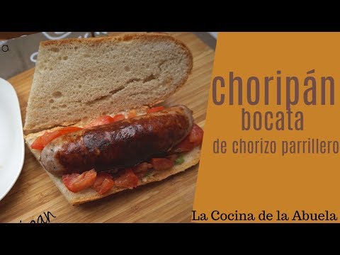 Choripán  Bocadillo de chorizo parrillero