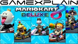 Mario Kart 8 Deluxe: Gameplay of All 5 NEW Characters (King Boo, Bowser Jr, Dry Bones, & Inklings)