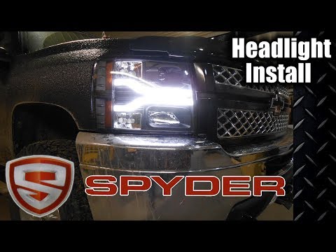 Project Frankenstein SPYDER LED DRL Projector Headlights Black Install