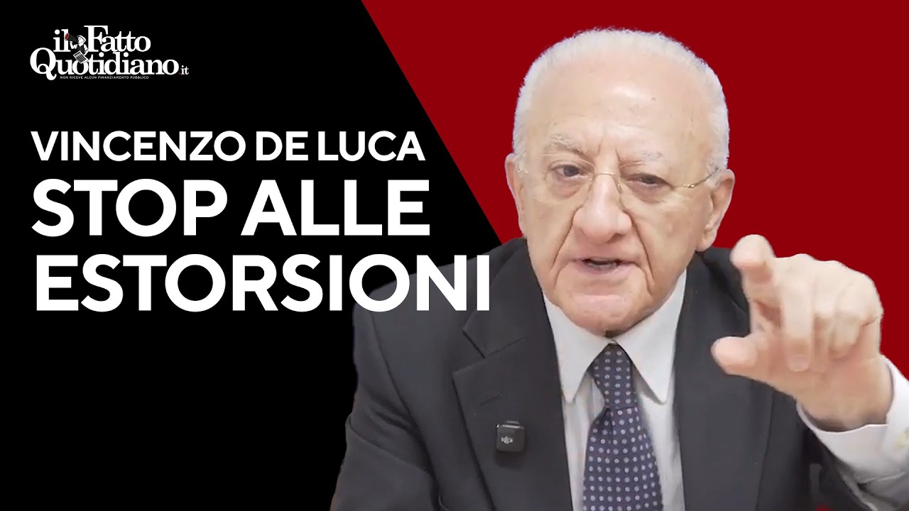 De Luca lancia il piano sicurezza: “Chi porta coltelli sarà buttato fuori”