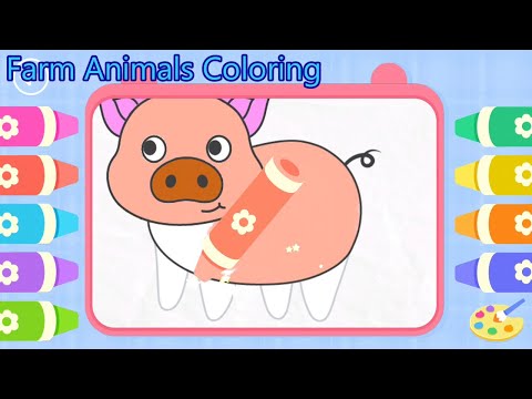 Kids Painting Game – Farm Animals Coloring for Toddlers
