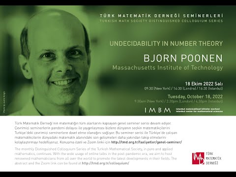 Bjorn Poonen - Undecitability in Number Theory