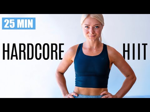 25 MIN HARDCORE HIIT WORKOUT  | full body workout - no equipment - intense