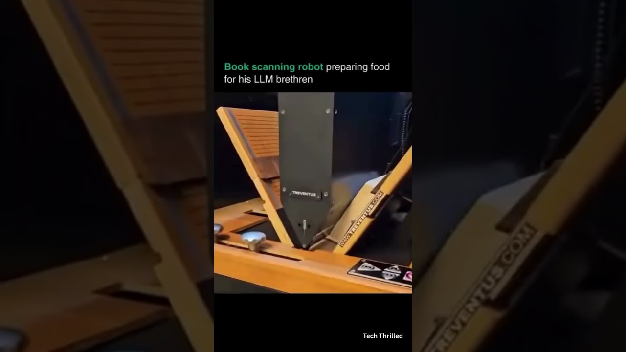 Book-scanning robot feeding its AI friends 🤖📚