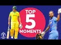 Dhoni Dhawan Stoinis India Vs Australia Top 5 Moments ICC Cricket World Cup 2019