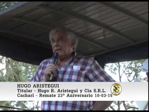 Discurso Previo al Remate - Hugo R. Aristegui y Cia S.R.L. - Cachari. 10-03-15