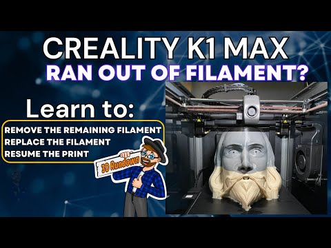 Creality K1 MAX ran out of Filament? How to: Remove, Replace, RESUME