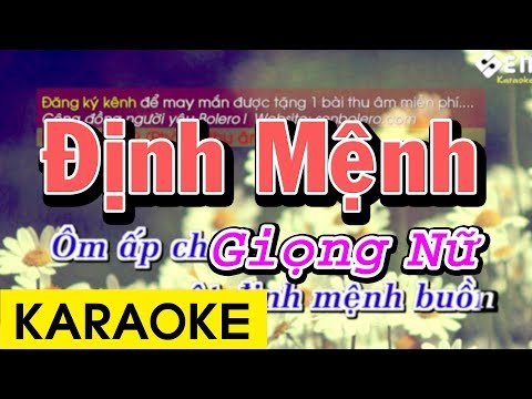 Định Mệnh - Karaoke Beat Giọng Nữ