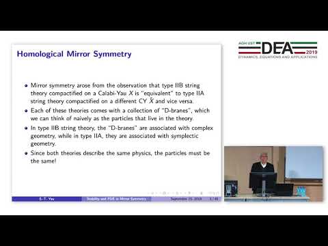[DEA 2019]  - Shing Tung Yau's plenary lecture