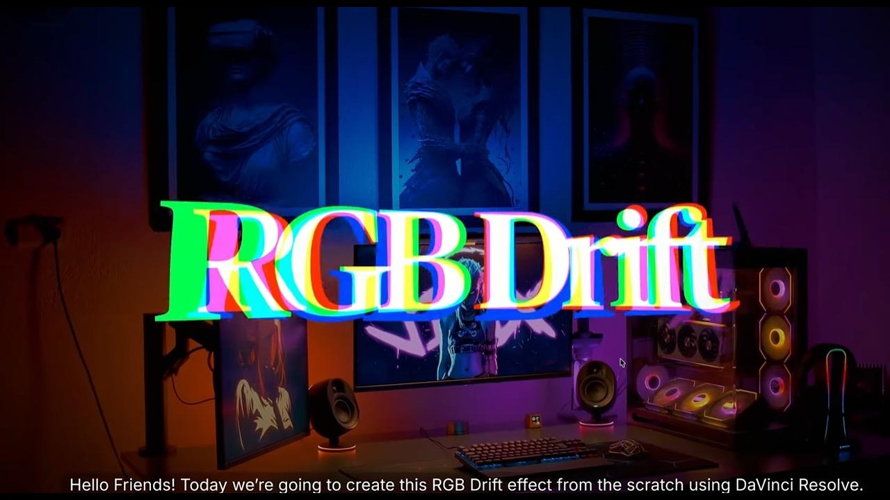 RGB Drift Typography in DaVinci Resolve (Chromatic Aberration Tutorial)