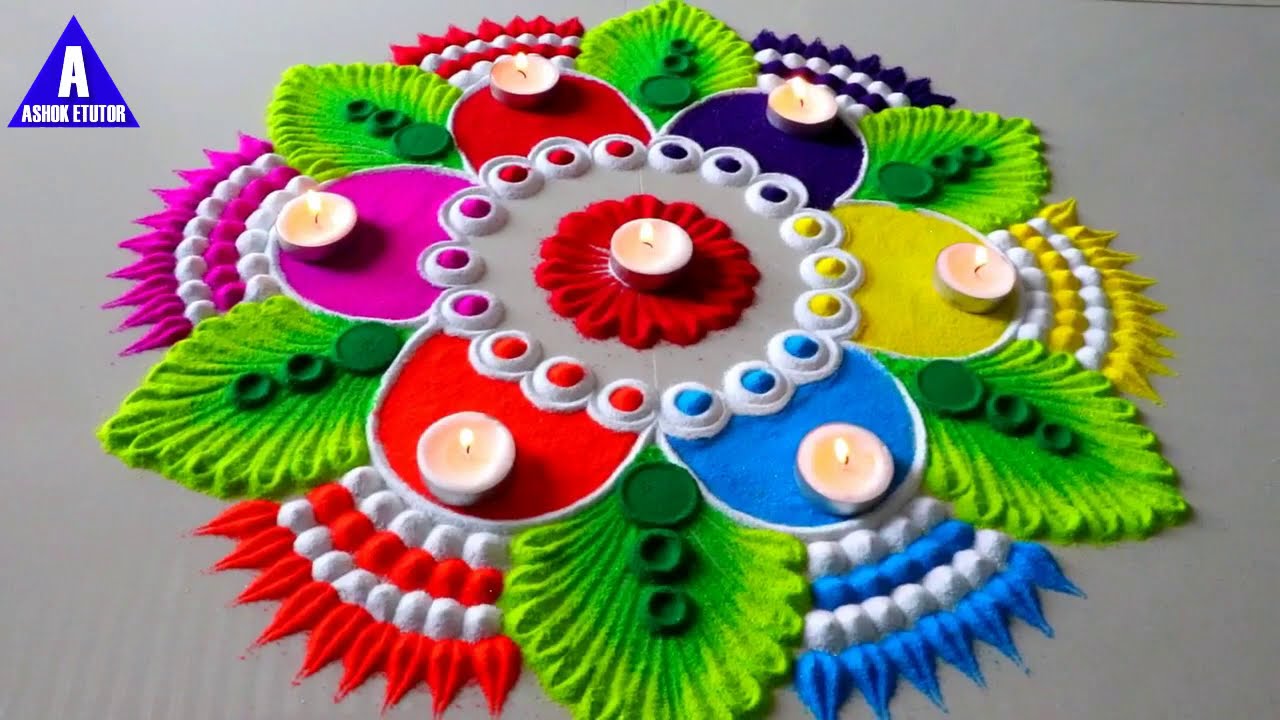 diwali rangoli design by ashok etutor