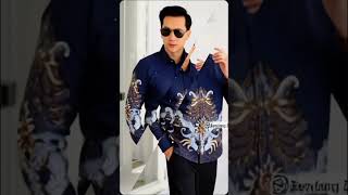 Download lagu Kemeja Batik Pria Motif Mahesa Biru Navy Slimfit Lapis Furring Erro mp3