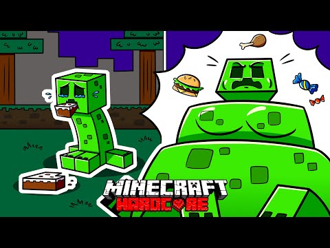 I Survived 1000 DAYS as a HUNGRY CREEPER in HARDCORE Minecraft - Creeper Compilation