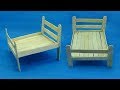 How To Make a Bed With Ice cream Popsicle Stick | DIY Homemade Furniture Making for Hand Makers